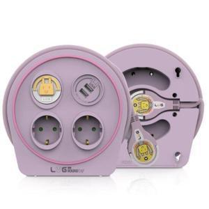 아트박스/러그박스 러그박스 3구 USB 미니 캠핑릴선 퍼플 핑크 (