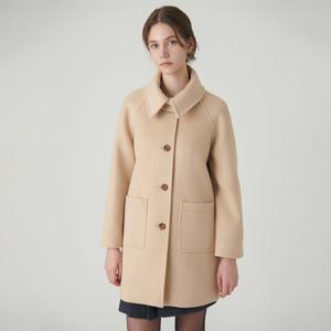 [SATIN] [Selected]캐시미어블렌드 하프 코트  O244T701