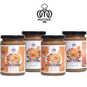 D_맛쿡 아몬드스프레드 400g 4병(크런치2+스무스2)