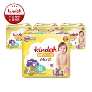 킨도 오슬림 에어쿨쿨 팬티형 기저귀 7단계 특점보 26매x4팩