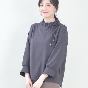 애비뉴투지 엄마옷 프릴카라 리본끈 봄 가을 블라우스 B11423