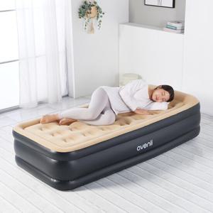 47cm 에어매트 캠핑매트 자충매트 1인용 펌프내장 캠핑 브라운