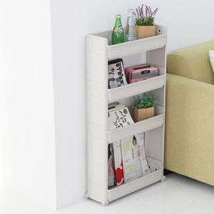 창신리빙 슬림 틈새선반 18cm4단 이동식 트롤리