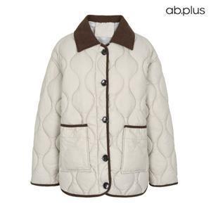 [ab.plus] 골덴 카라 디테일 퀼팅 점퍼 (LSZ1MU34A)