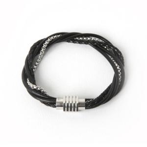 [에디포스] 믹스매치 꽈배기 남녀 가죽팔찌 149-0180-B