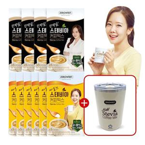 펄세스 스테비아 커피믹스 마일드 6박스+단백질 4박스+전동컵