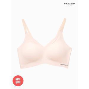 [크로커다일 이너웨어]라이크라 몰드부착 스트랩 감탄브라 라이트베이지