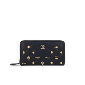 [엘러브] 샤넬 럭키참 지퍼 지갑 블랙 빈티지금장 5ET0176