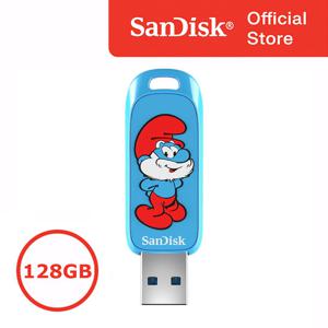 샌디스크 USB메모리 스머프 에디션 유에스비 128GB 128기가 대용량 USB3.0지원 귀여운 캐릭터 외장메모리 CZIS