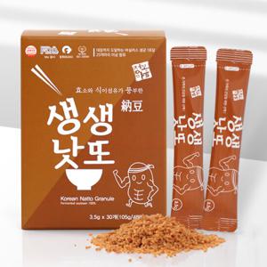 [청보마을] 프리미엄 발효 생생낫또(백태) 3.5g x 30포 / 1박스