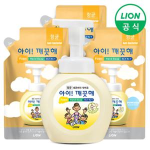 아이깨끗해 거품형 손세정제 490ml용기+450mlx3개