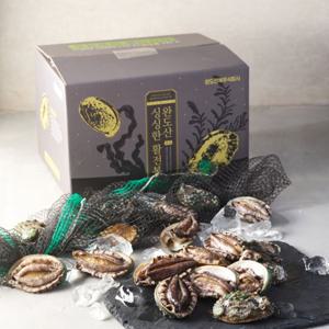 완도전복 중 8미 400g 선물박스포장_국내양식산[E2008B]