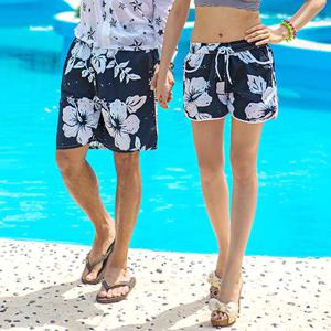 [이라인]ELINE 화이트플라워/커플비치바지/비치웨어/수영복