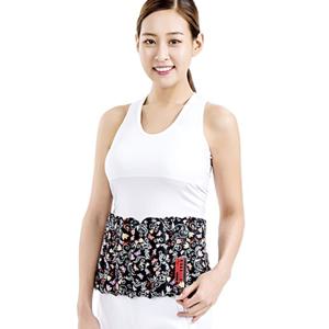 천연허브 냉온열 순면 100% 허리복부 찜질팩-고급형 - 블랙 -
