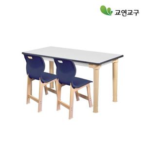 초등2인책상세트[우레탄책상1+초등의자2] 넉넉한대형1200x600