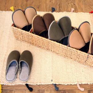 (무료배송)에테가미 코튼슬리퍼 (카키,베이지,브라운)