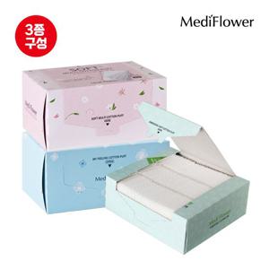[메디플라워]마이필링 80매+소프트5겹 80매+엠보싱 화장솜 300매