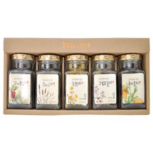 모후실 전통차 선물세트 5P [꾸지뽕잎차+보리순차+국화차+구절초꽃차+목련꽃차]