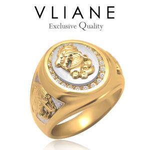 [브리앙] 18K 용호상박 다이아몬드 남자 반지 (금반지,선물)