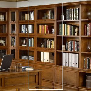 엔틱오피스 아뜨리 엔틱 유리문 5단 책장