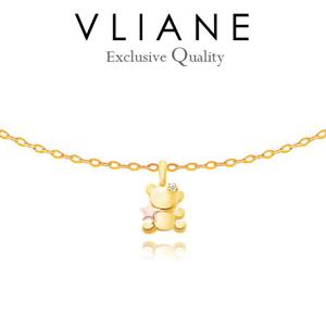 [브리앙] 18K 곰인형 다이아몬드 목걸이 (금목걸이,테디베어)