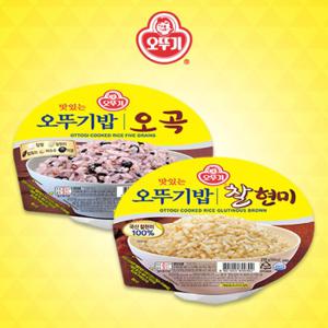 [오뚜기]오뚜기밥 오곡 x 6개 + 오뚜기밥 찰현미 x 6개