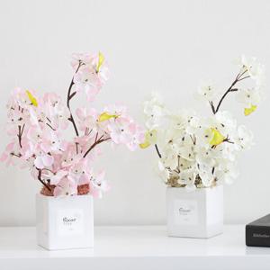 스칸디아벚꽃화분set 32cm (2컬러) 인테리어 조화 꽃 홈데코 장식 소품