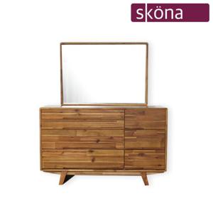 [스코나]스톨렌 원목 화장대 세트1(거울포함)