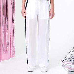 [네스티해빗] 17SS_SEE-THROUGH TRACK PANTS (White)