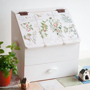 [서운아트] 빈티지원목 서랍 화장품정리함/정리대 플로라-소