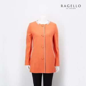 [라젤로] 라운드넥 일자핏 버튼 코트_RG6SCT104OR