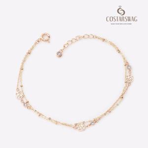 [코스타스웨그]14K팔찌 골드정품 뮤즈장미팔찌