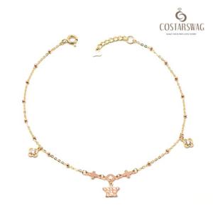 [코스타스웨그]14K발찌 골드정품 티아라발찌