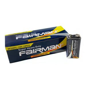 페어맨 FAIRMAN 6F22(FC-1) 망간 벌크 10개입 9V 건전지