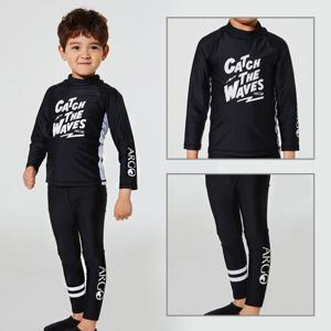 [아르고]남아래쉬가드세트 아동 워터레깅스 WAVE(BK)