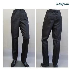 SMJ333s 정장바지 기본일자 체크 그레이 중년 신사바지 남성