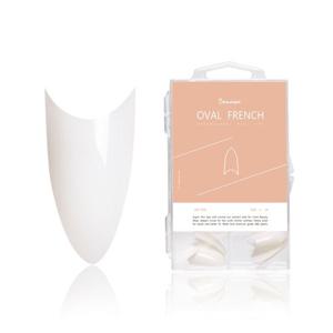 네일팁 인조손톱 오발 프렌치 내추럴 100nail CT164-100N-N