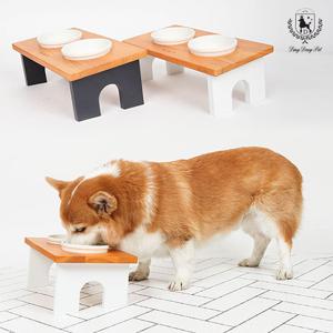 [딩동펫]애견 프리미엄 원목식기 2구