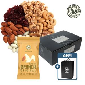 [산과들에] 실속 한줌견과 브런치오리지널 50봉 선물세트+쇼핑백
