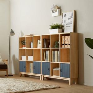 네시스 쏘론 가로세로 3단 원목 책장 1050_도장형 GM272C (착불)