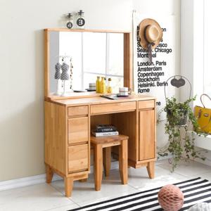 리브데코 엘더 원목 화장대세트(거울+스툴 포함)