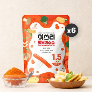 미쓰리 떡볶이소스 1.5단계 단짠맛 50gx6개