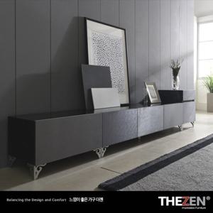 [더젠] 자넬303 메탈릭실버 고급 2500거실장세트2