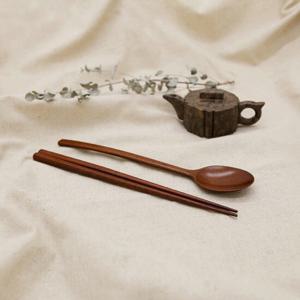 천연옻칠 베이직 나무수저 2p 세트