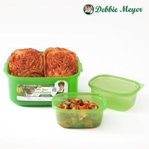 데비마이어 그린박스 김치통 냉장고정리 야채보관용기 709ml 2p + 패밀리박스 4.5L 1p