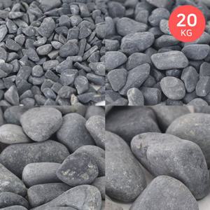 마이플랜트 흑자갈 20kg 대포장 화분 조경 테라리움 어항 정원 인테리어 장식돌