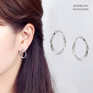 쥬얼리팜므파탈 14K 화이트골드 엔틱그레이스핀이어링 GE3958