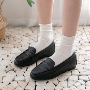 [분홍코끼리](가죽천재) 심쿵 심플 가죽로퍼(3cm)
