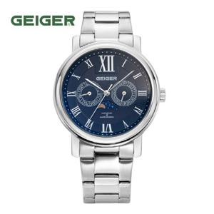 가이거 남성 문페이즈 메탈 시계 GE8025BS_M