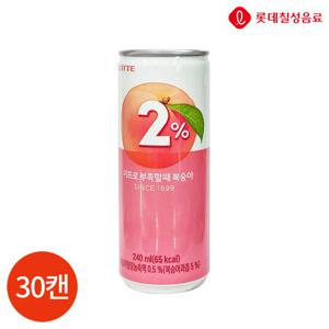 롯데 2% 부족할때 복숭아 240ml x 30캔